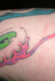 绿色的眼球纹身图案