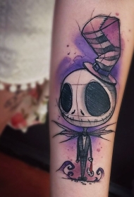 可爱的怪物卡通纹身图案