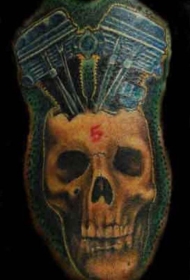 汽车发动机和骷髅纹身图案缩略频道推荐图