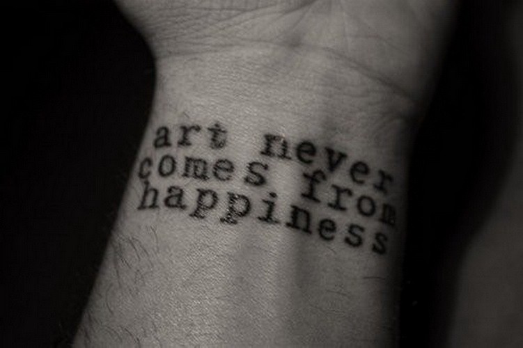 手腕艺术的英文字母纹身图案