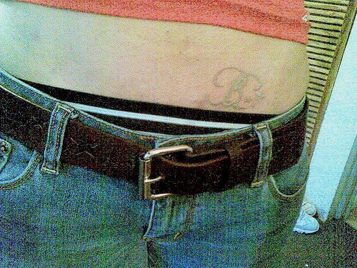 腹部小白墨水图标纹身图案