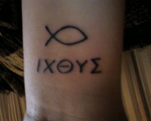 手腕宗教希腊符号纹身图案