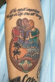 女生手臂上彩绘水彩创意纹身图片