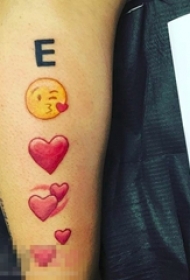 趣味十足的几何图形个性表情纹身图案