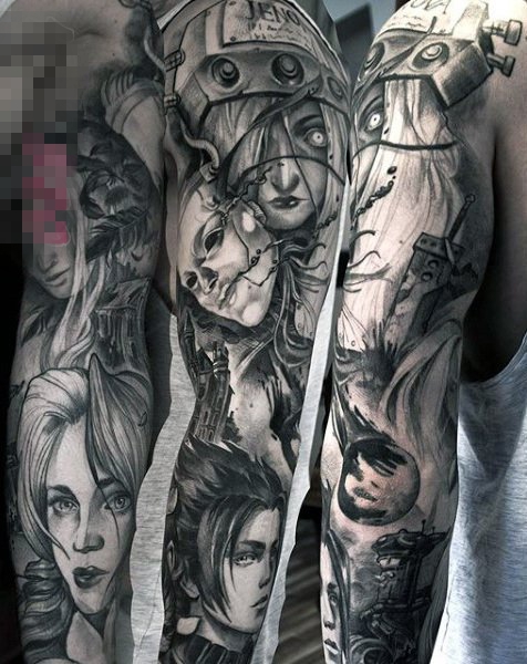 属于男生的童年记忆彩绘动漫创意纹身图案