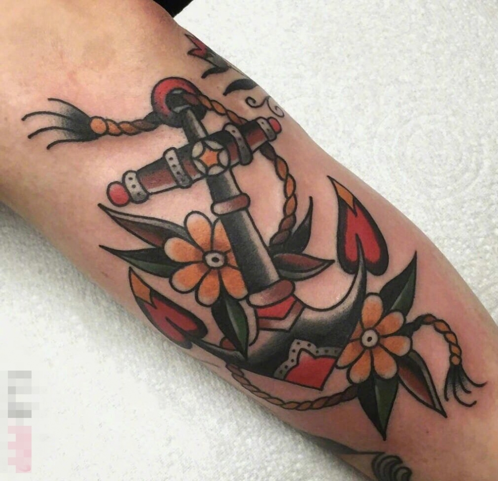 多款复古彩绘技巧植物素材花朵创意纹身图案