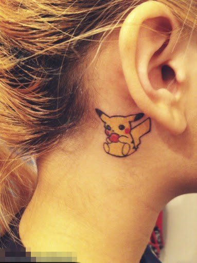 女生耳后创意个性唯美小图案文艺小清新纹身图案