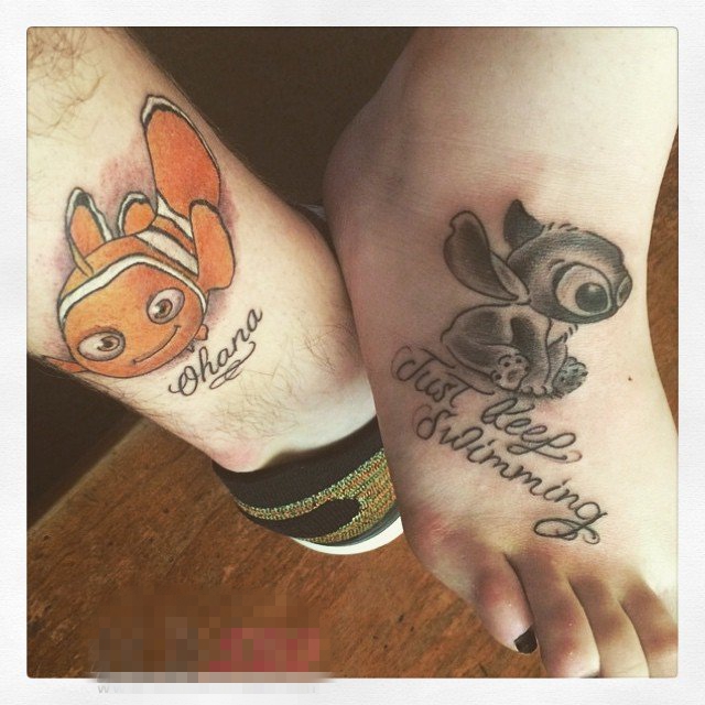 闺蜜手臂上创意个性文艺小清新小图案纹身图案