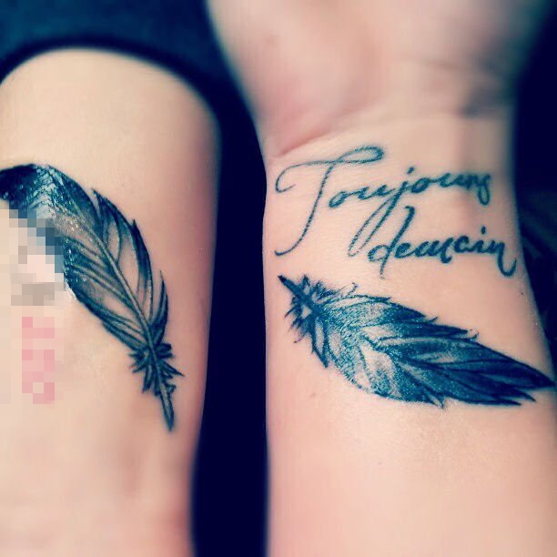 多款关于闺蜜的创意个性文艺小清新小图案纹身图案