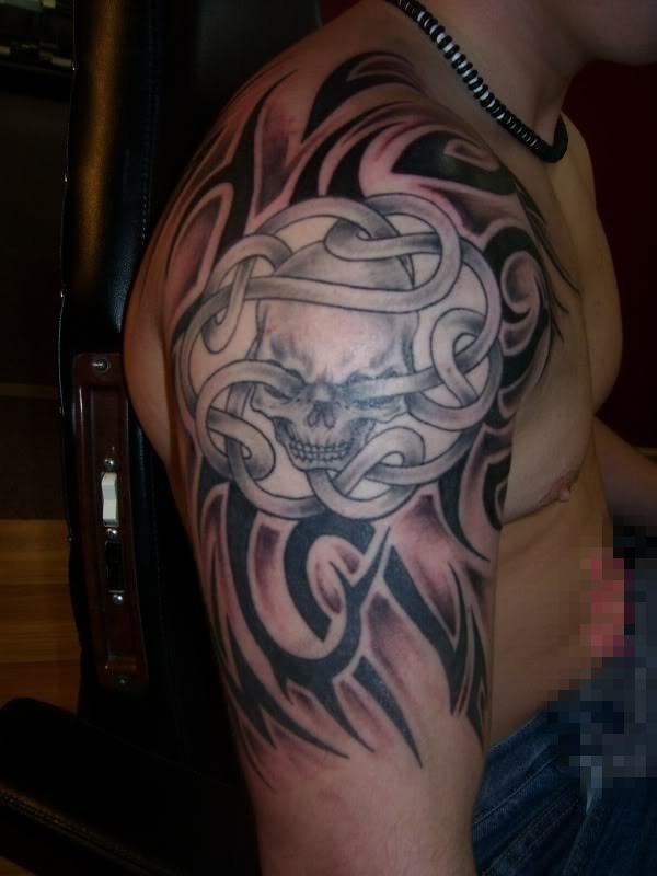 多款黑灰素描创意图腾创意个性霸气纹身图案