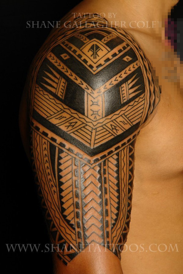 多款黑色线条素描创意几何元素花纹纹身图案