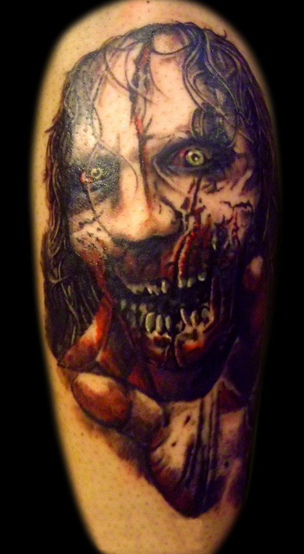 多款创意惊悚恐怖的僵尸纹身图案