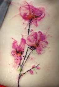 多款关于花朵的彩绘水彩文艺小清新创意唯美纹身图案