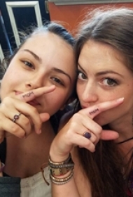 多款关于莫逆之交的抽象线条同款创意闺蜜纹身图案