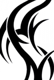 黑色线条素描创意图腾纹身手稿