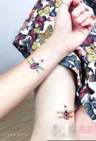 闺蜜的黑色线条素描几何元素创意花纹纹身图案