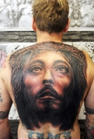 多款关于宗教的黑灰点刺人物肖像耶稣纹身图案