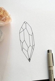 黑色线条几何元素创意文艺小清新纹身手稿