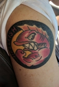 男生手臂上彩绘水彩素描创意文艺恐龙纹身图片