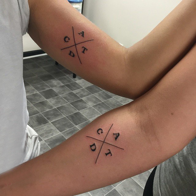 多款创意有趣的多人文艺小清新唯美纹身图案