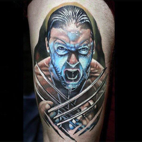 多款关于帅气的X战警系列人物肖像纹身图案