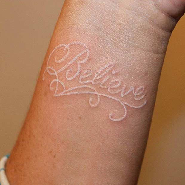 适合女生的白色简单线条唯美隐形纹身图案