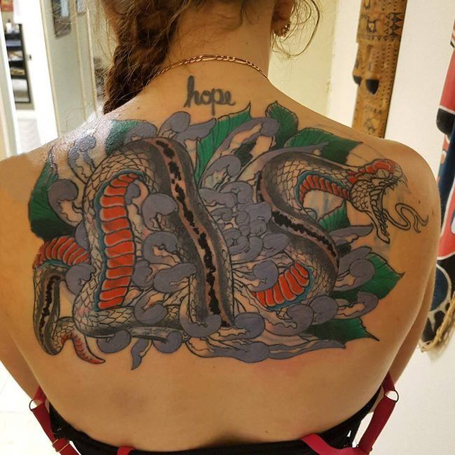 多款经典的日本元素彩绘水彩素描纹身图案