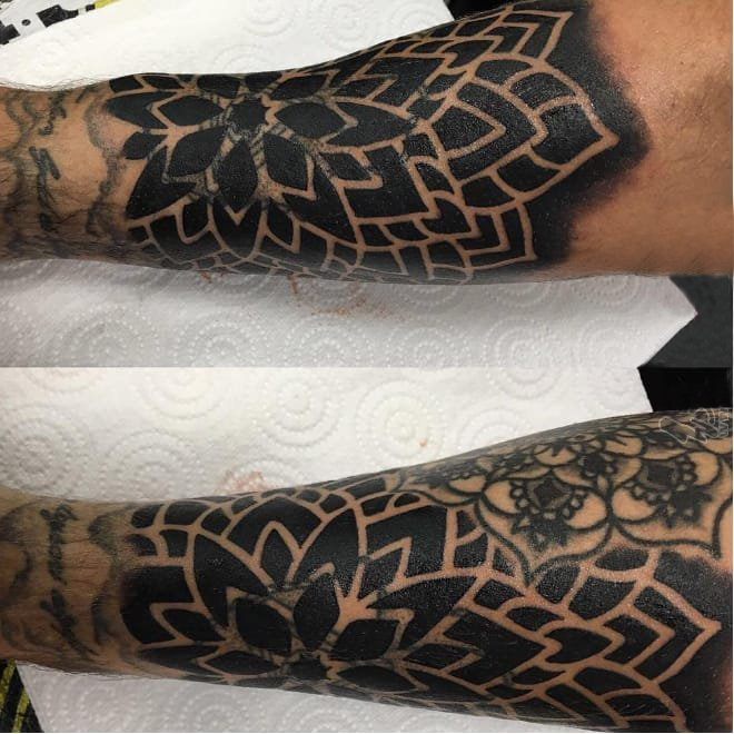 多款文艺唯美的创意独特的梵花花纹纹身图案