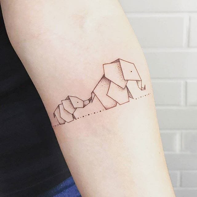 多款文艺小清新的唯美精致创意折纸元素纹身图案