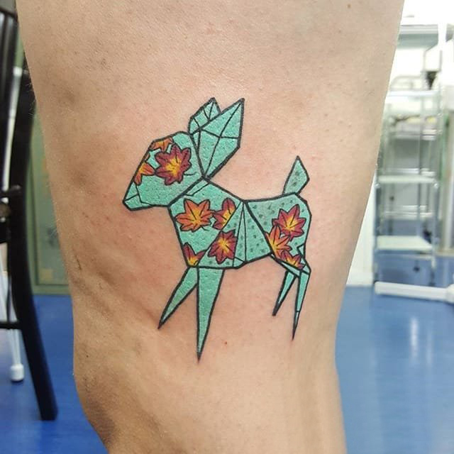 多款文艺小清新的唯美精致创意折纸元素纹身图案