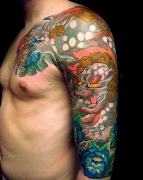 10款男性霸气半甲纹身图案