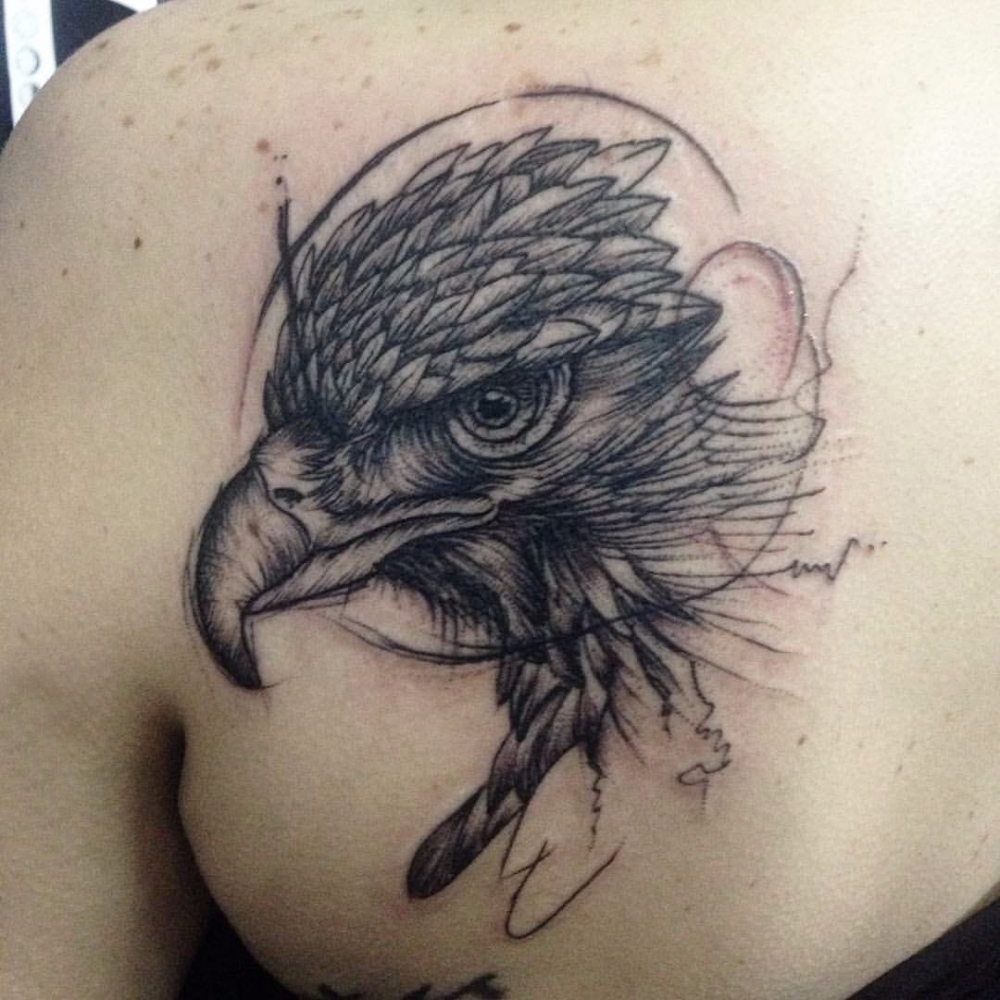 多款黑灰素描点刺技巧创意精致独特有趣纹身图案