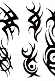 黑色线条素描创意精致图腾纹身手稿