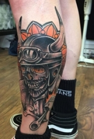 多款创意独特的霸气摩托车元素纹身图案