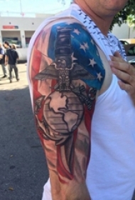霸气残忍的战争元素创意纹身图案