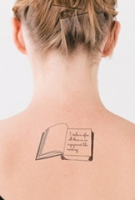 多款关于知识海洋的立体几何线条书籍纹身图案