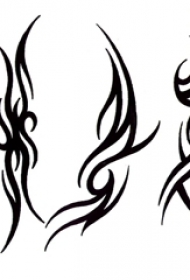 黑色线条素描描绘的创意霸气别致图腾纹身手稿