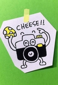 彩绘水彩素描创意相机纹身手稿