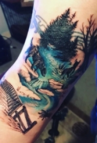 多款精美别致的创意有趣大自然风景纹身图案