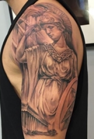 多款黑灰素描点刺技巧创意经典传统希腊人物纹身图案