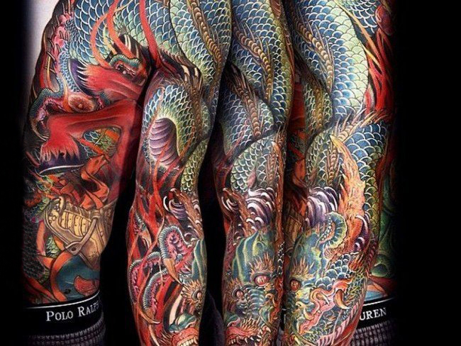 多款彩绘水彩素描创意霸气精致日本元素图腾纹身图案