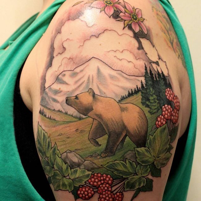 多款精美别致的创意有趣大自然风景纹身图案