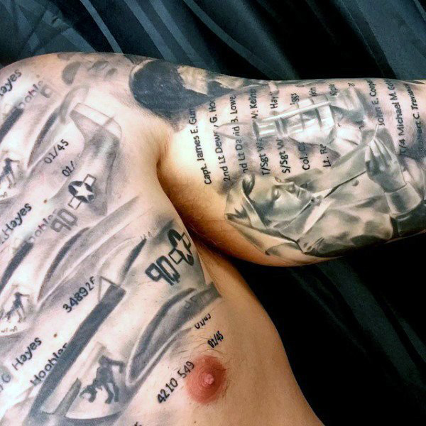 多款黑灰素描点刺技巧创意经典霸气战争元素纹身图案