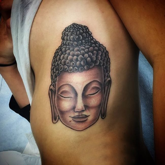 多款黑灰素描点刺技巧经典精致弥勒佛纹身图案