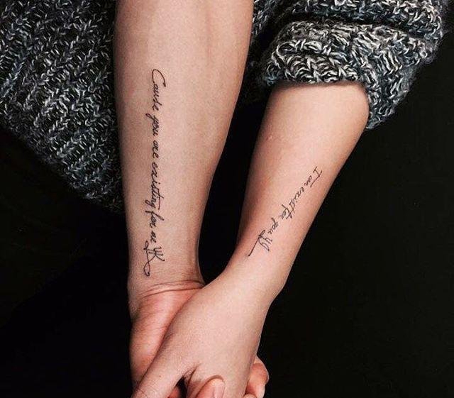 多款黑色线条素描文艺唯美浪漫情侣纹身图案