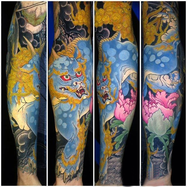 多款彩绘水彩素描创意经典霸气花臂纹身图案