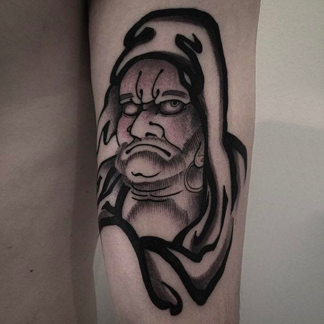 多款彩绘水彩素描创意霸气日本传统经典大面积纹身图案