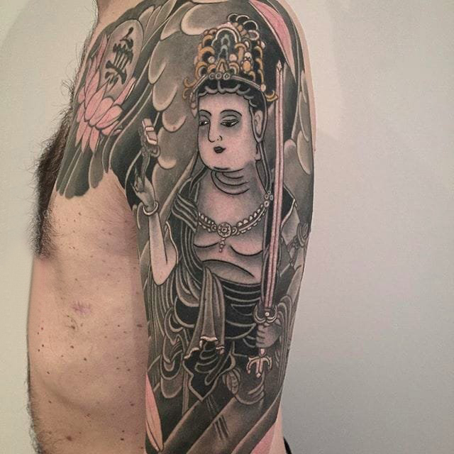 多款彩绘水彩素描创意霸气日本传统经典大面积纹身图案