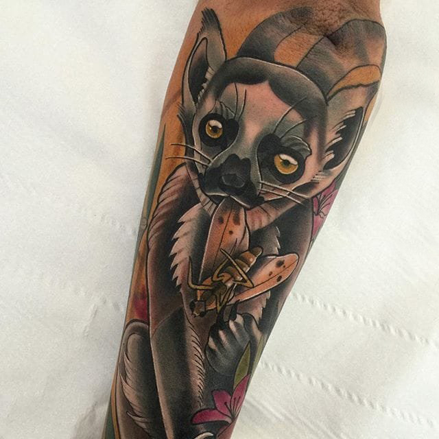 多款彩绘水彩素描创意文艺有趣可爱动物纹身图案