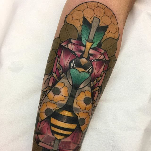 多款彩绘水彩素描创意文艺有趣可爱动物纹身图案